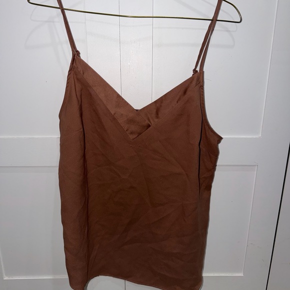 Dynamite Tops - Dynamite Brown V-Neck Spaghetti Strap Camisole